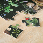 ウッドランドマッシュルームグリーンプラントベリーファミリーギフト ジグソーパズル (側面)