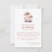 ウッドランドマッシュルーム写真誕生日サンキューカード サンキューカード (正面)