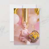 ウッドランドマッシュルーム写真誕生日サンキューカード サンキューカード (裏面)