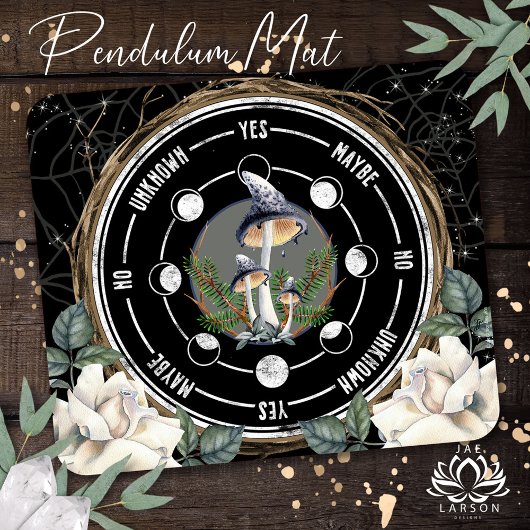 ウッドランドマッシュルーム真菌の森のサイキック振り子 マウスパッド