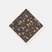 ウッドランドマッシュルーム紙ナプキンス スタンダードカクテルナプキン (角)