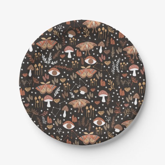ウッドランドマッシュルーム紙プレート ペーパープレート (正面)