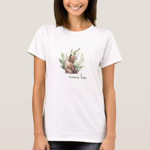 ウッドランドママベビーベイビーシャワーTシャツ Tシャツ