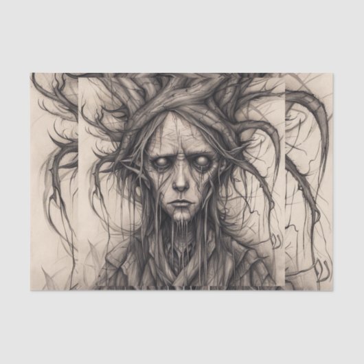 ウッドランドマンフォレストデコページ紙 薄葉紙 (正面)