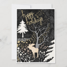 ウッドランドムースのホリデーカード シーズンカード