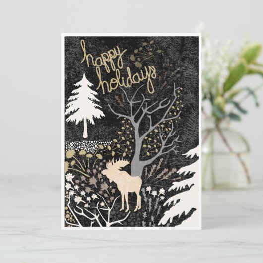 ウッドランドムースのホリデーカード シーズンカード (スタンド正面)