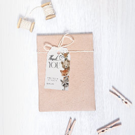 ウッドランドモダンかわいい動物ありがとう ギフトタグ