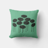 ウッドランドモダンツリーズオングリーン装飾用クッション クッション (正面)