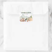 ウッドランドモダンハッピーキャンパーキャンプ子供の誕生日 スクエアシール (バッグ)