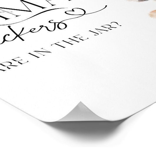 ウッドランドモダン赤ちゃんシャワー動物ゲームを推測 ポスター (角)