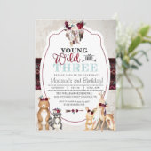 ウッドランドヤングワイルドと3つの誕生日招待状 招待状 (スタンド正面)