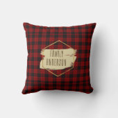 ウッドランドユニーク動物水牛のプレイドカスタマイズ クッション (裏面)