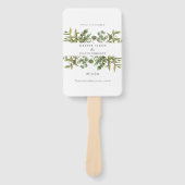 ウッドランドユーカリプスグリーンリー結婚式 プログラム ハンドファン (正面)