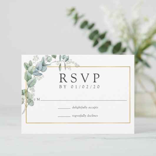 ウッドランドユーカリ森林の緑結婚園 出欠カード (スタンド正面)