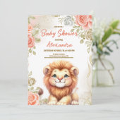 ウッドランドライオンベビーサファリベビーアニマルズ 招待状 (スタンド正面)