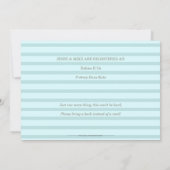 ウッドランドラクーンお洒落赤ちゃんシャワー 招待状 (裏面)