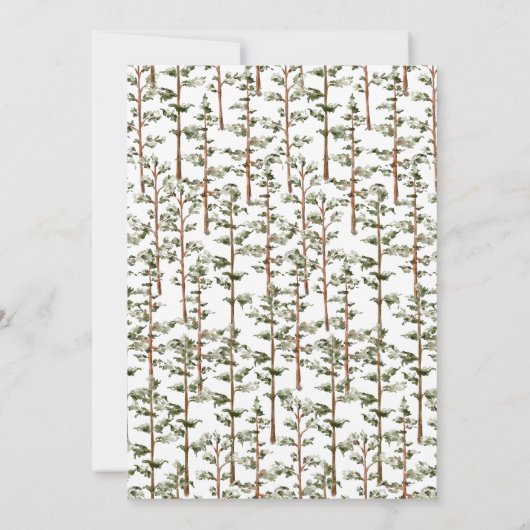 ウッドランドラクーンフィフス誕生日招待状 招待状 (裏面)