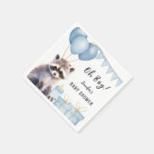ウッドランドラクーンベイビーシャワーカワイトボーイ紙 スタンダードカクテルナプキン (角)