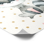 ウッドランドラクーン子供部屋アートボホーフローラデコール ポスター (角)