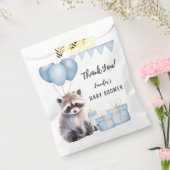 ウッドランドラクーン赤ちゃんシャワーかわいい男の子 フェイバーバッグ (封をした状態)