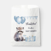 ウッドランドラクーン赤ちゃんシャワーかわいい男の子 フェイバーバッグ (正面)