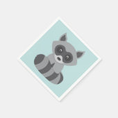 ウッドランドラクーン スタンダードカクテルナプキン (角)