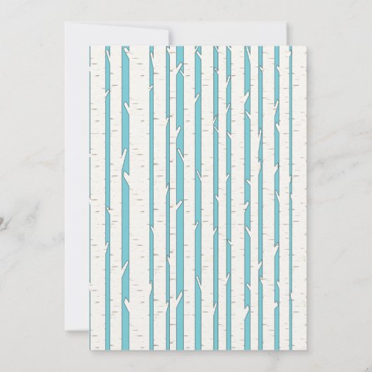 ウッドランドラクーン&樺の木ツリーズベビーシャワー 招待状 (裏面)