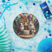 ウッドランドラビットバースデーパーティー ペーパープレート (パーティー)