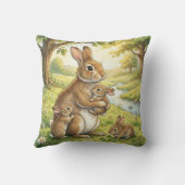 ウッドランドラビットファミリーキッズ クッション (裏面)