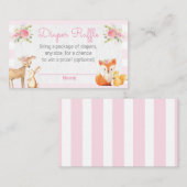 ウッドランドランバージャックベビーシャワーおむつラッフルカード エンクロージャーカード (正面/裏面)