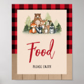 ウッドランドランバージャックベビーシャワーフード ポスター (正面)