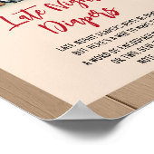 ウッドランドランバージャックベビーシャワー深夜おむつ ポスター (角)