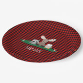 ウッドランドランバージャックベビーシャワー素朴動物 ペーパープレート (アングル)