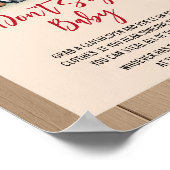 ウッドランドランバージャックベビーシャワー言わないベビー ポスター (角)