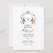 ウッドランドラurelクレストQRコード招待状 ウェディング 招待状 (正面)