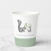 ウッドランドリスのお母さんと赤ちゃんシャワー 紙コップ (正面)