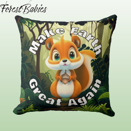 ウッドランドリスのドングリ素晴らしス クッション