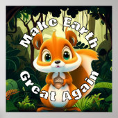 ウッドランドリスのドングリ素晴らしス ポスター (正面)