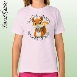 ウッドランドリスのドングリ素晴らしス Tシャツ