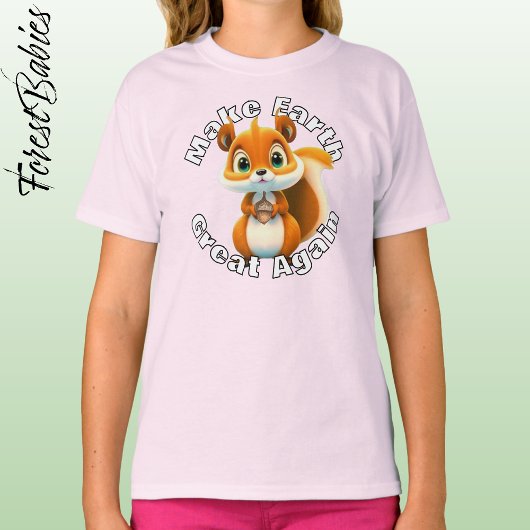 ウッドランドリスのドングリ素晴らしス Tシャツ