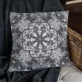 ウッドランドリスのマンダラあなたの色を選択 クッション