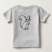 ウッドランドリスベビーTシャツ ベビーTシャツ (裏面)