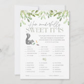 ウッドランドリス二重赤ちゃんシャワーゲームカード 招待状 (正面)