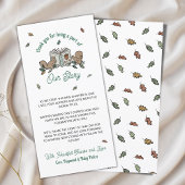 ウッドランドリス本ベイビーシャワーありがとう カード