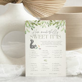 ウッドランドリス赤ちゃんシャワーキャンディーゲームカード 招待状