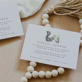 ウッドランドリス赤ちゃんシャワー表示シャワー エンクロージャーカード