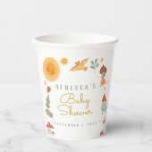 ウッドランドレッドマッシュルームベビーシャワー紙カップ 紙コップ (正面)