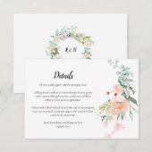 ウッドランドローズのグリーンウェディングの詳細 エンクロージャーカード (正面/裏面)