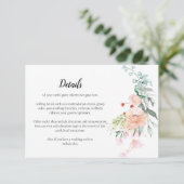 ウッドランドローズのグリーンウェディングの詳細 エンクロージャーカード (スタンド正面)