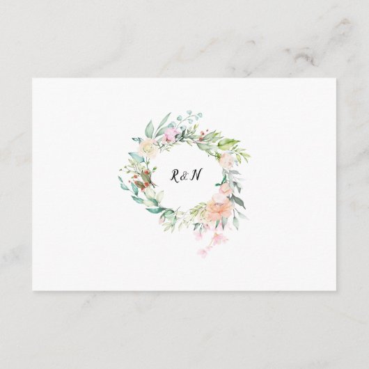 ウッドランドローズグリーンウェディングの詳細 エンクロージャーカード (裏面)